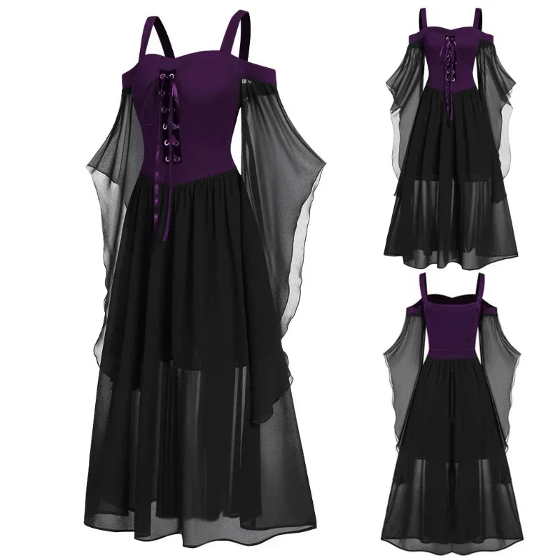 Medieval Renaissance Dress Women - Neues mittelalterliches Hexenkleid für Frauen, Halloween,