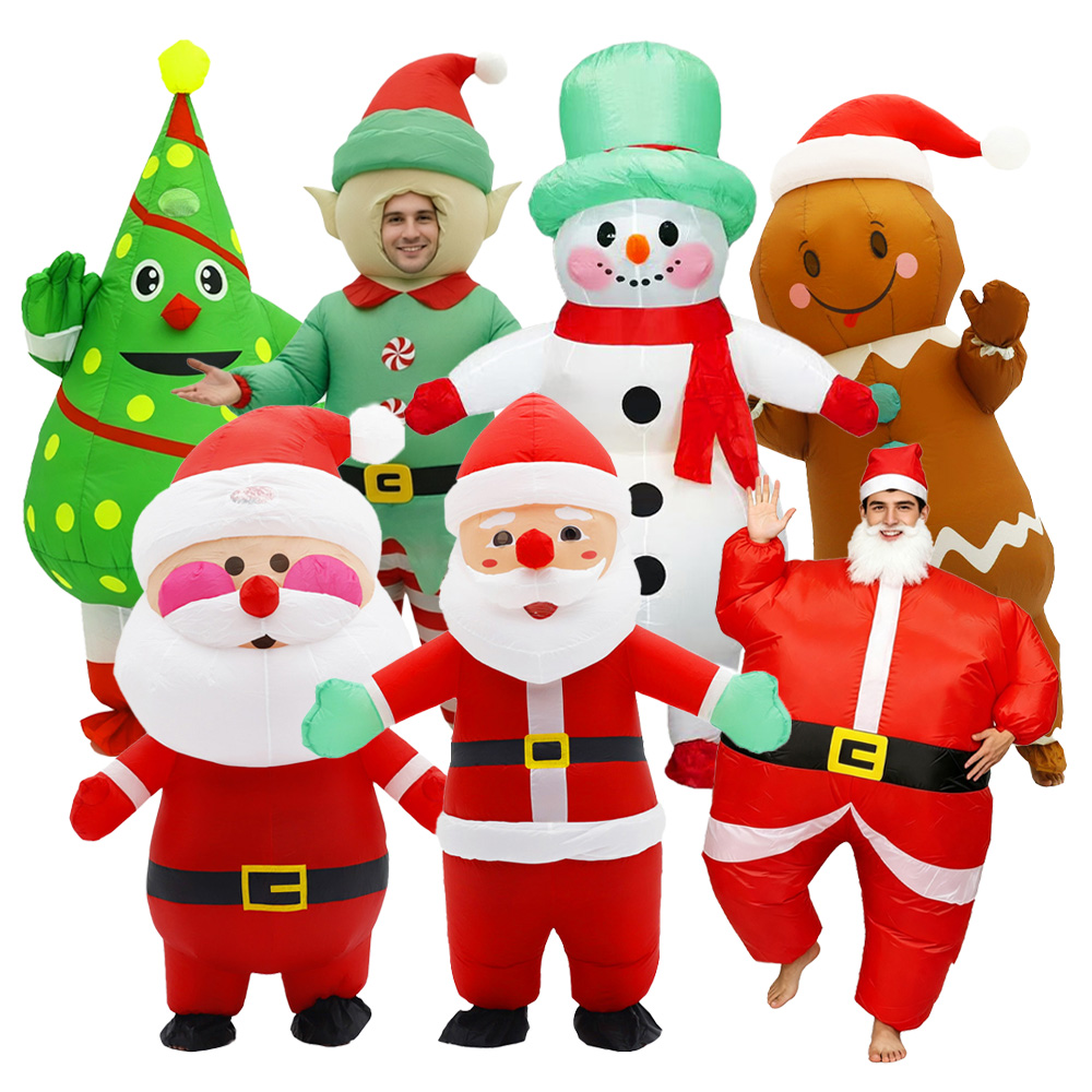 Costumes - Weihnachtliche Lustige Aufblasbare Kostüme Lebkuchenmann Weihnachtsmann