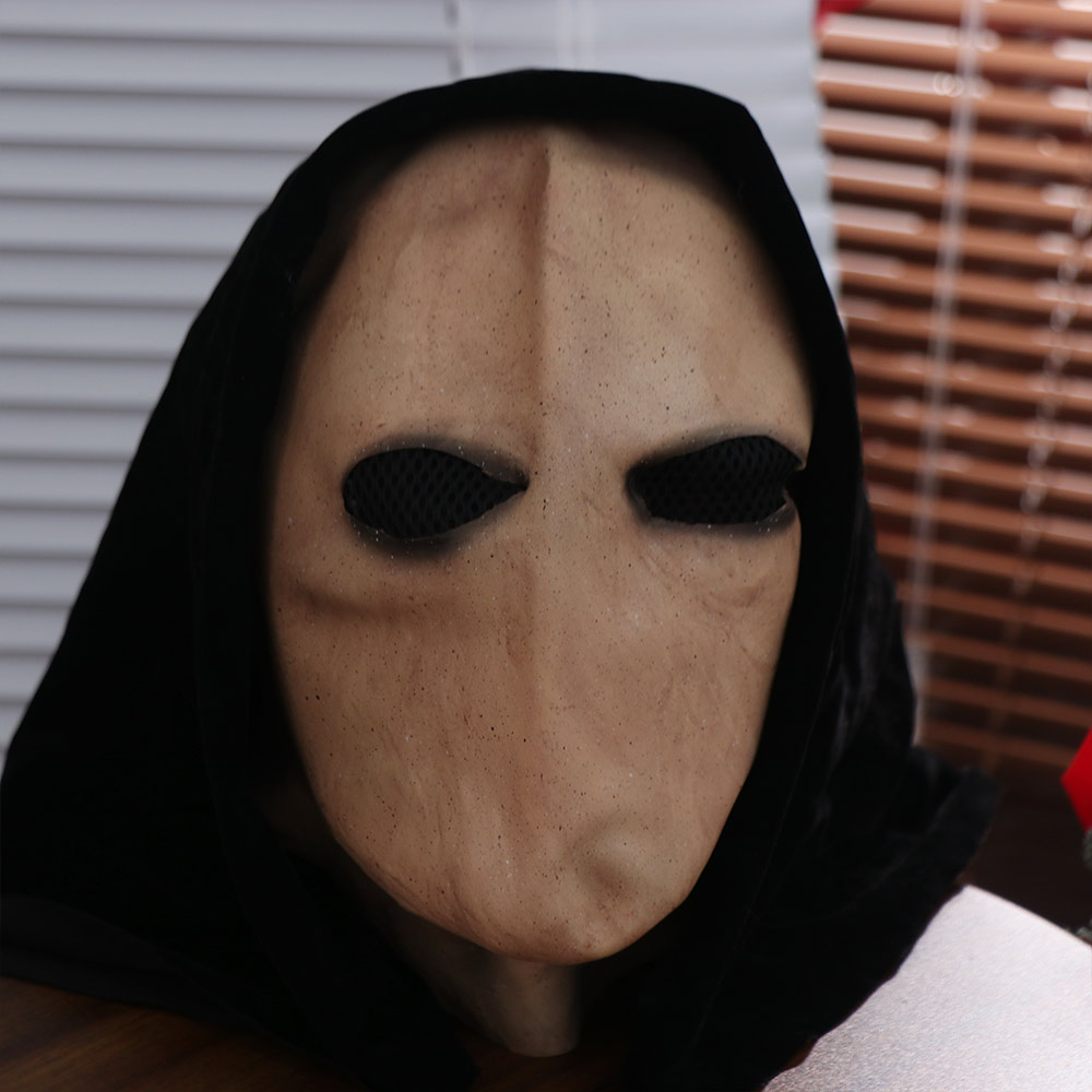 Latex Alien Mask Realistic - Gesichtslose Halloween-Slenderman-Maske, ungiftig, realistischer Alien-Schädel, Latex-Helm,