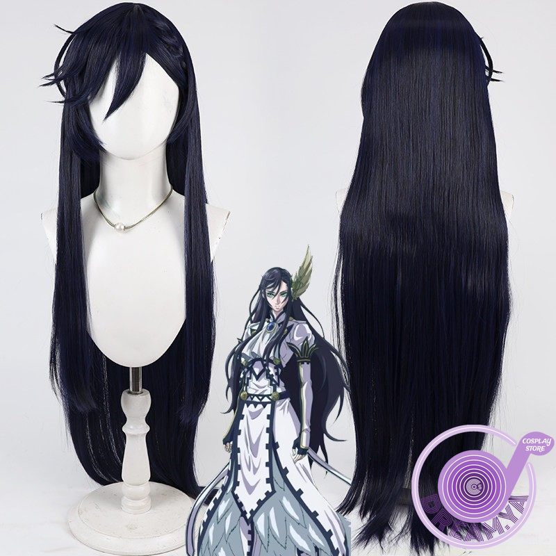 Anime Cosplay Wig Heat Resistant - Brunhilde Cosplay-Perücke, Record of Ragnarok, Marineblau,