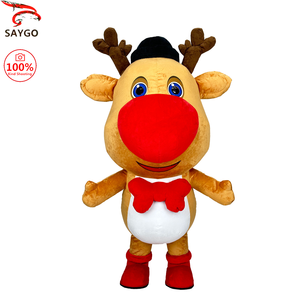 Costumes - SAYGO Weihnachten Hirsch aufblasbares Plüschkostüm Erwachsene