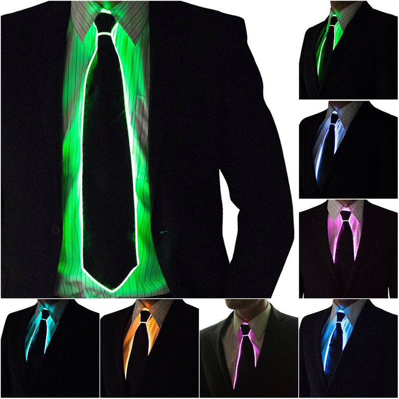 Glow In The Dark Party Glasses - Männer Glowing Tie EL Draht Neon