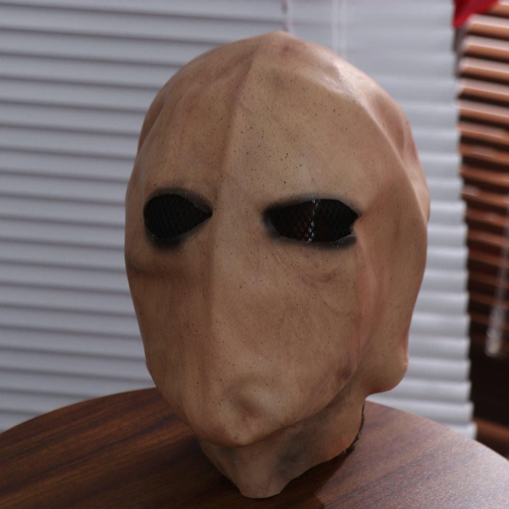 Latex Alien Mask Realistic - Gesichtslose Halloween-Slenderman-Maske, realistische Alien-Schädel-Latexmaske, ungiftig, 3D-Party-Cosplay-Requisite