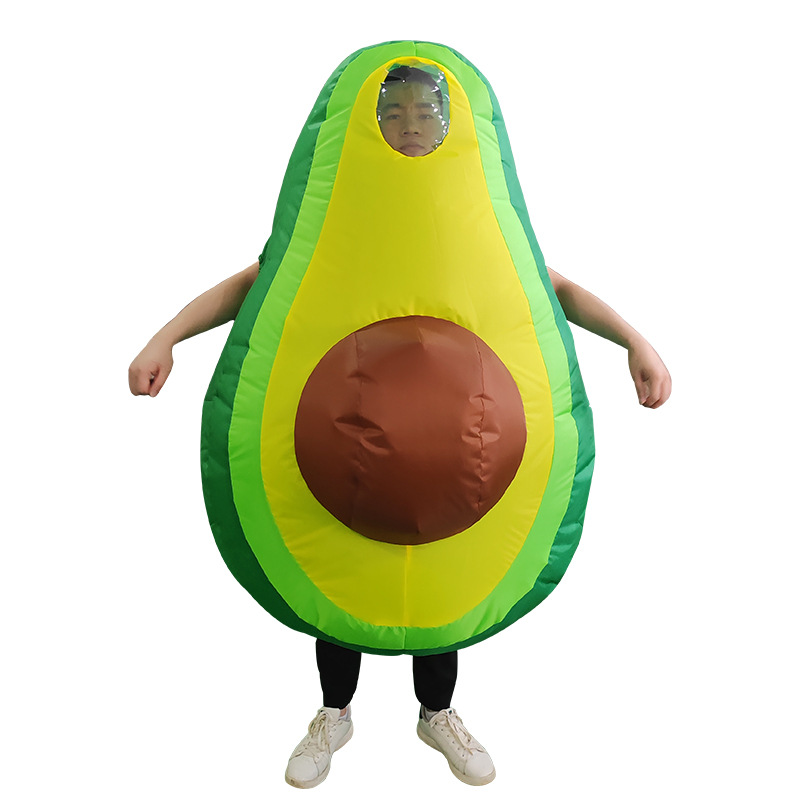 Costumes - Aufblasbare Avocado-Kostüme, Cartoon-Aufblaskleidung, Halloween-Party-Cosplay-Kostüm, lustige Requisiten
