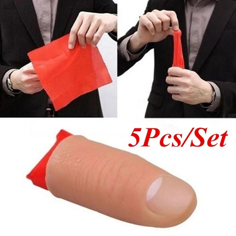 Thumb Tip Magic Trick Set - 5 Teile/satz Gefälscht Weiche Daumen Spitze