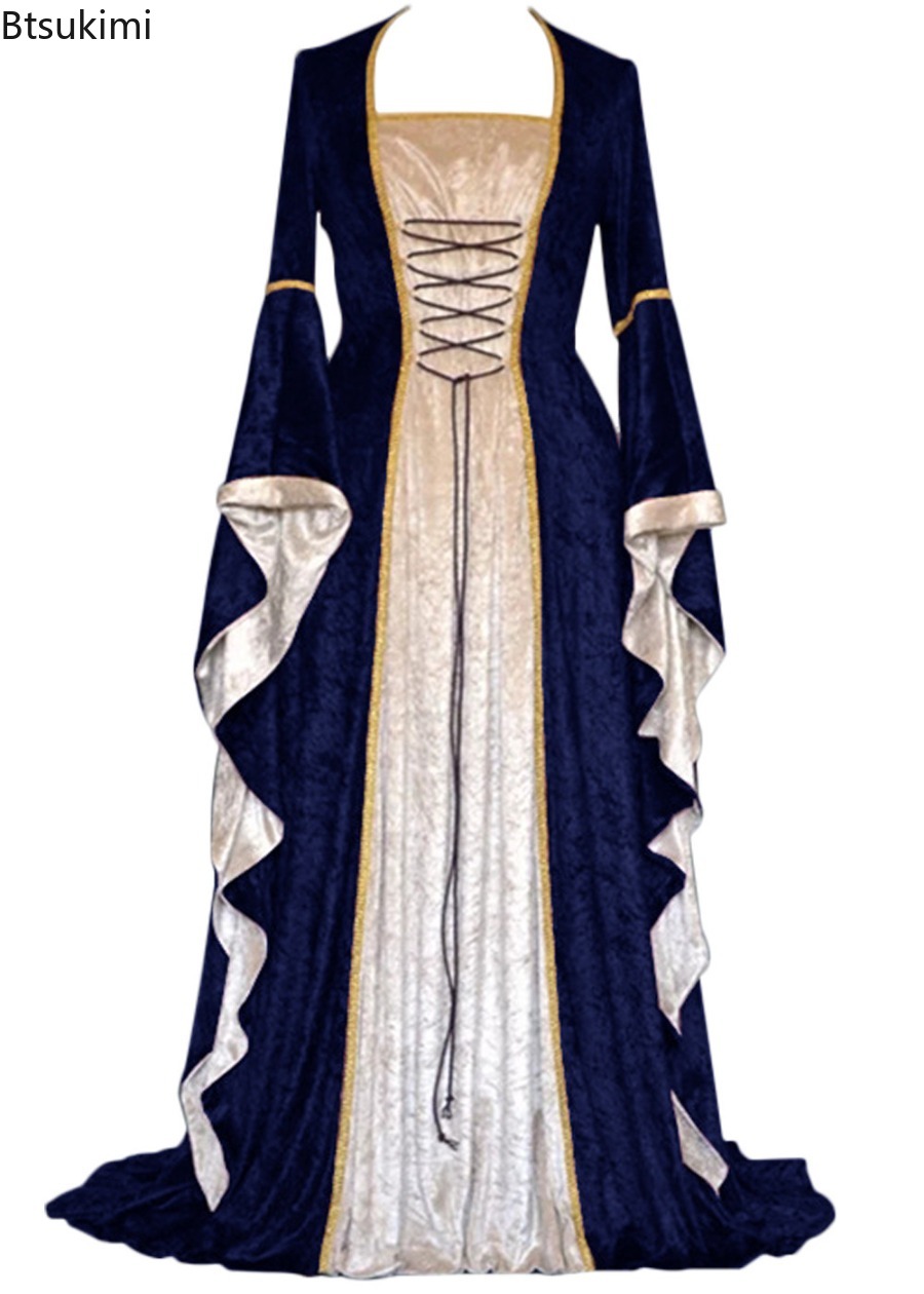 Medieval Renaissance Dress Women - Damen Renaissance Mittelalter Retro Hofkostüm Kleid