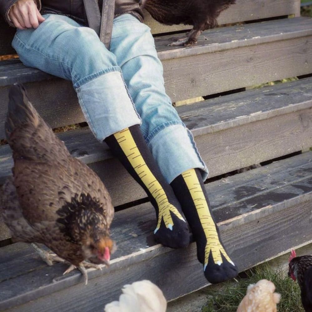 Neuheit Baumwolle High Tube Hü – Funny Chicken Leg Socks Bewertung und Preis